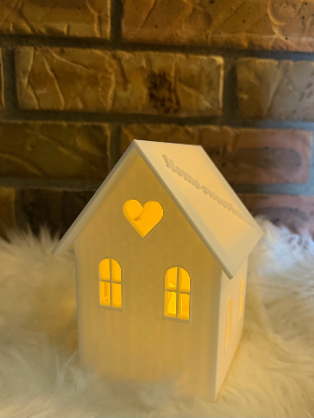 Hand Crafted 3D Printed White House LED Votive Holder NWOT - Picture 2 of 4